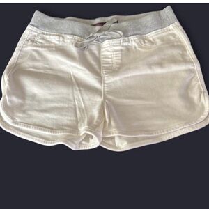 No Boundaries White Shorts with Gray Waistband